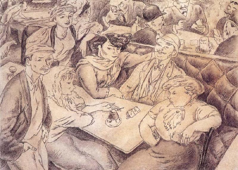 Jules Pascin Happiness in the cafe Sweden oil painting art